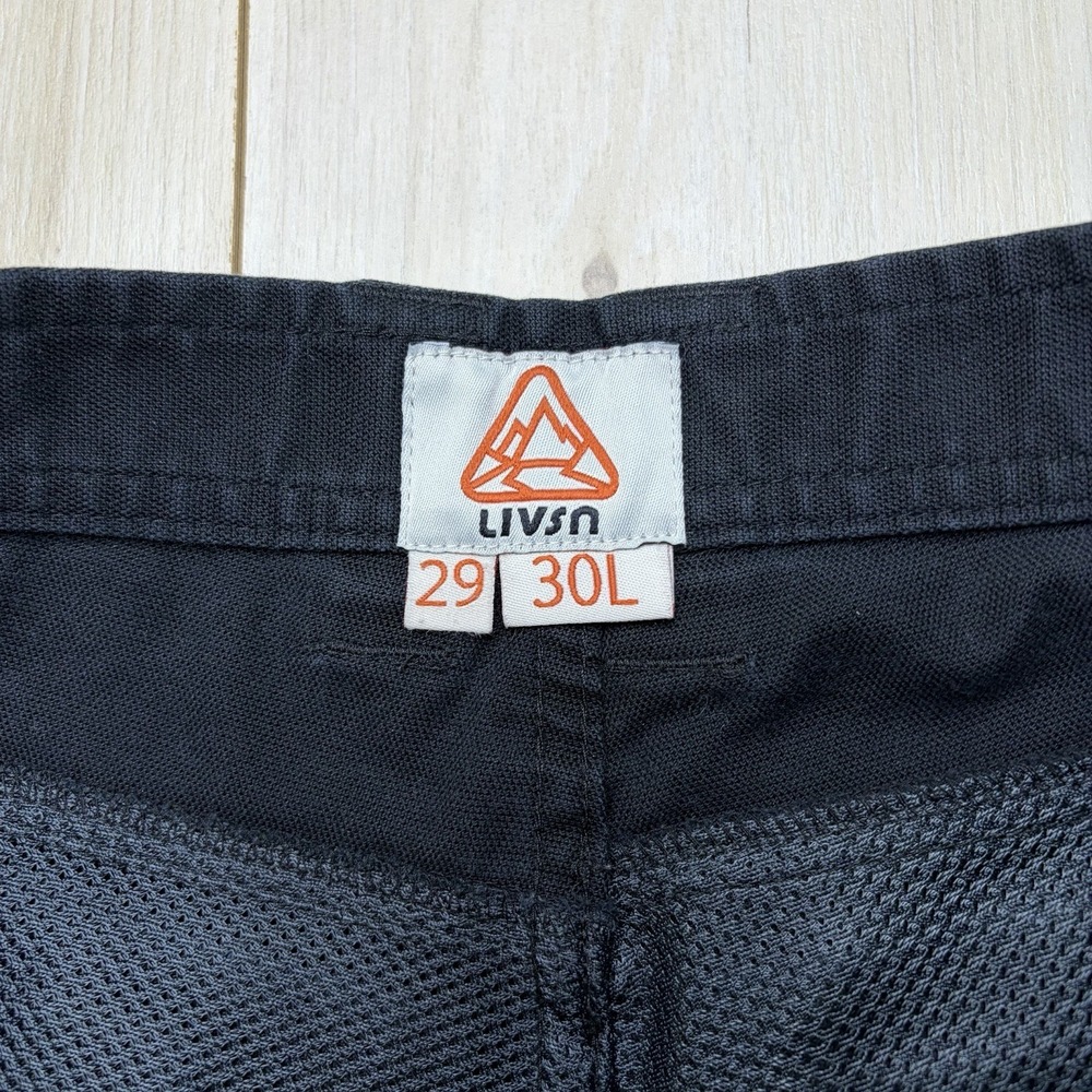 Livsn Men'sFlex Canvas Pants V2 Slim Straight Fit Black Size 30x29 Utility Cargo - Picture 7 of 12